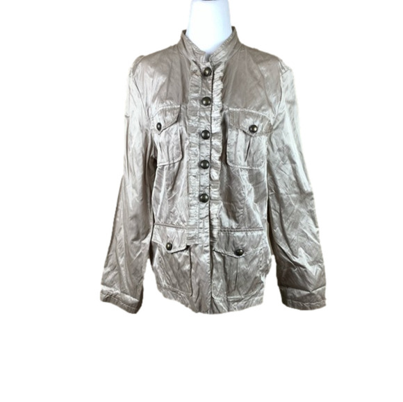 CHICO'S Metallic Jacket size 3 - Picture 1 of 13
